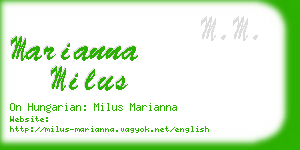 marianna milus business card